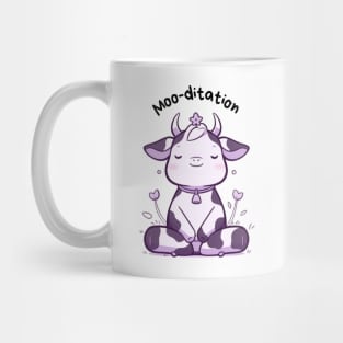 Kawaii Cute Yoga Meditating Cow Mug